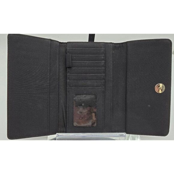 Ohio State Buckeyes Womens Black Wallet With Logo Embroidery & Zippered Pocket - Picture 3 of 3